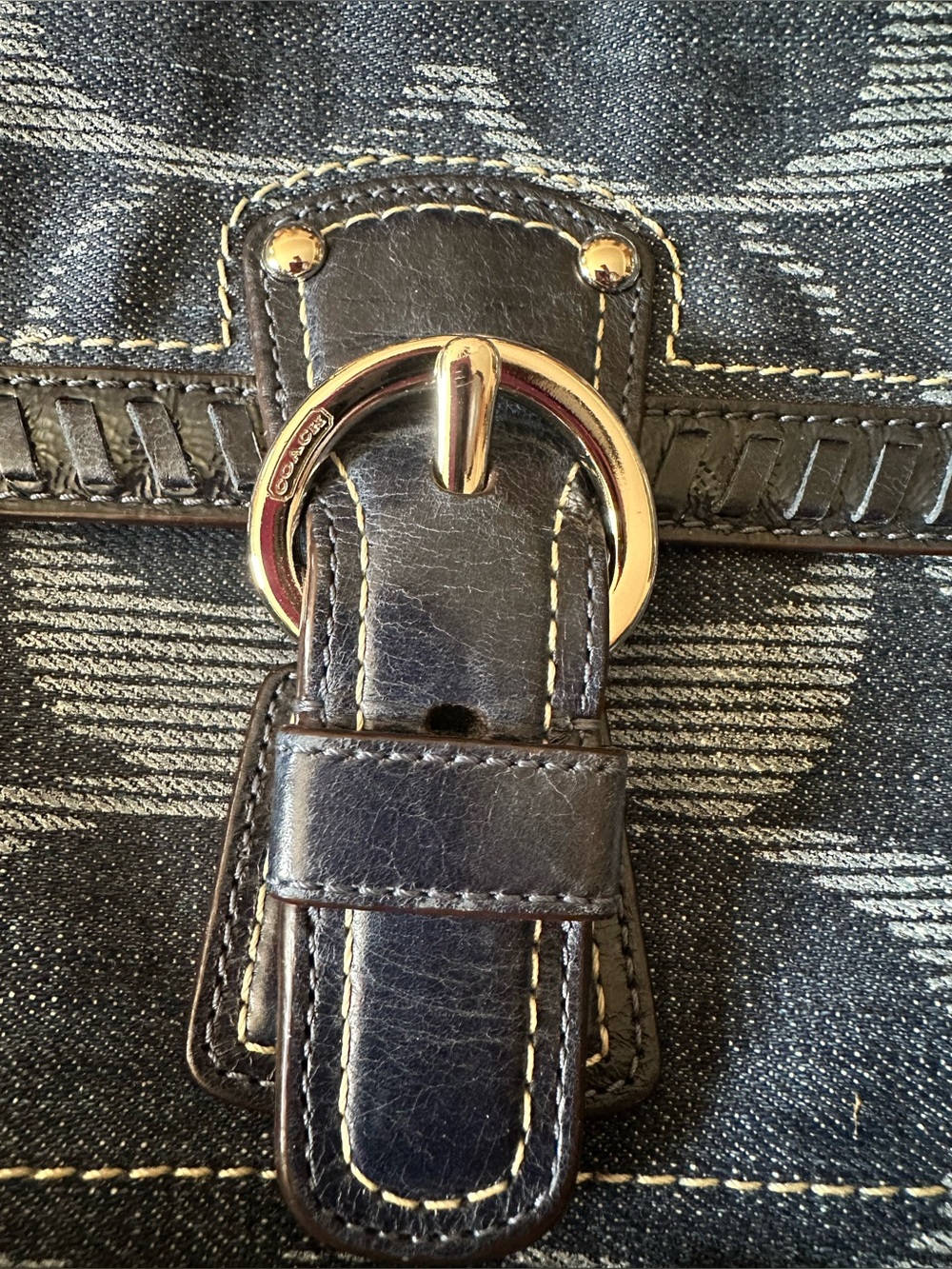 Coach Poppy Denim Signature Optic Tote - Picture 10 of 10